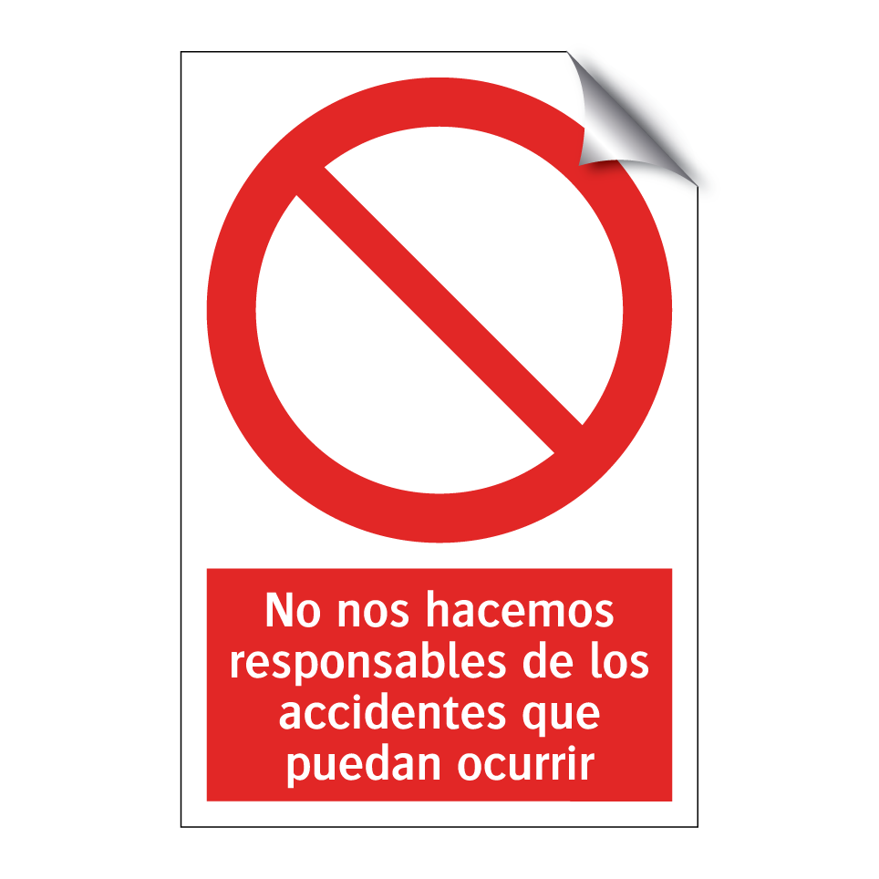 No nos hacemos responsables de los accidentes que puedan ocurrir