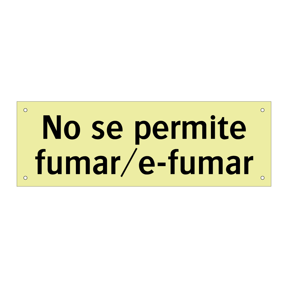 No se permite fumar/e-fumar