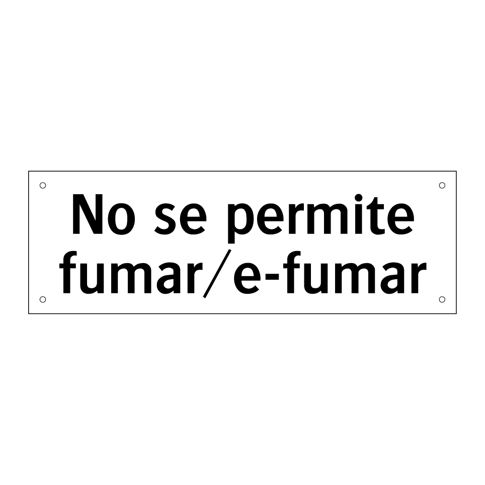 No se permite fumar/e-fumar