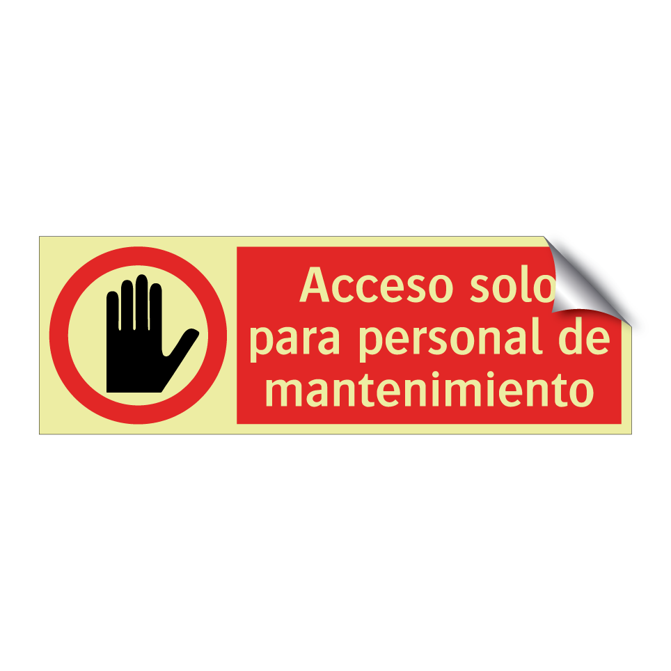Acceso solo para personal de mantenimiento