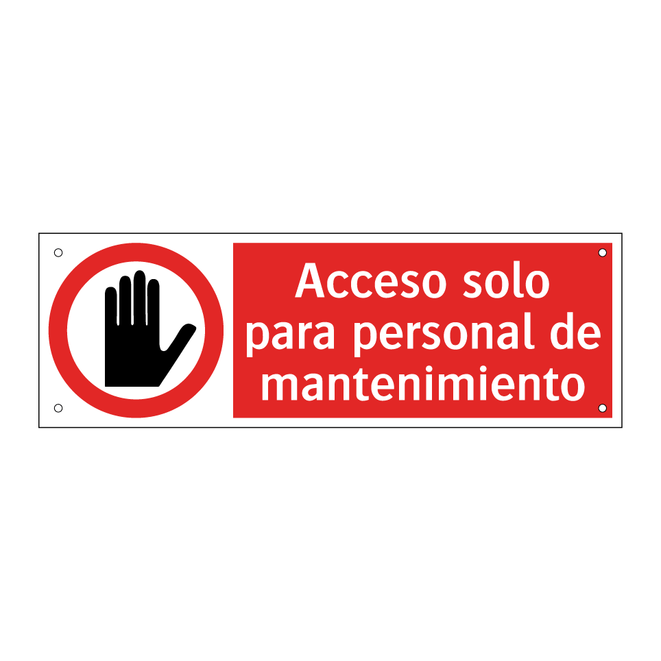 Acceso solo para personal de mantenimiento
