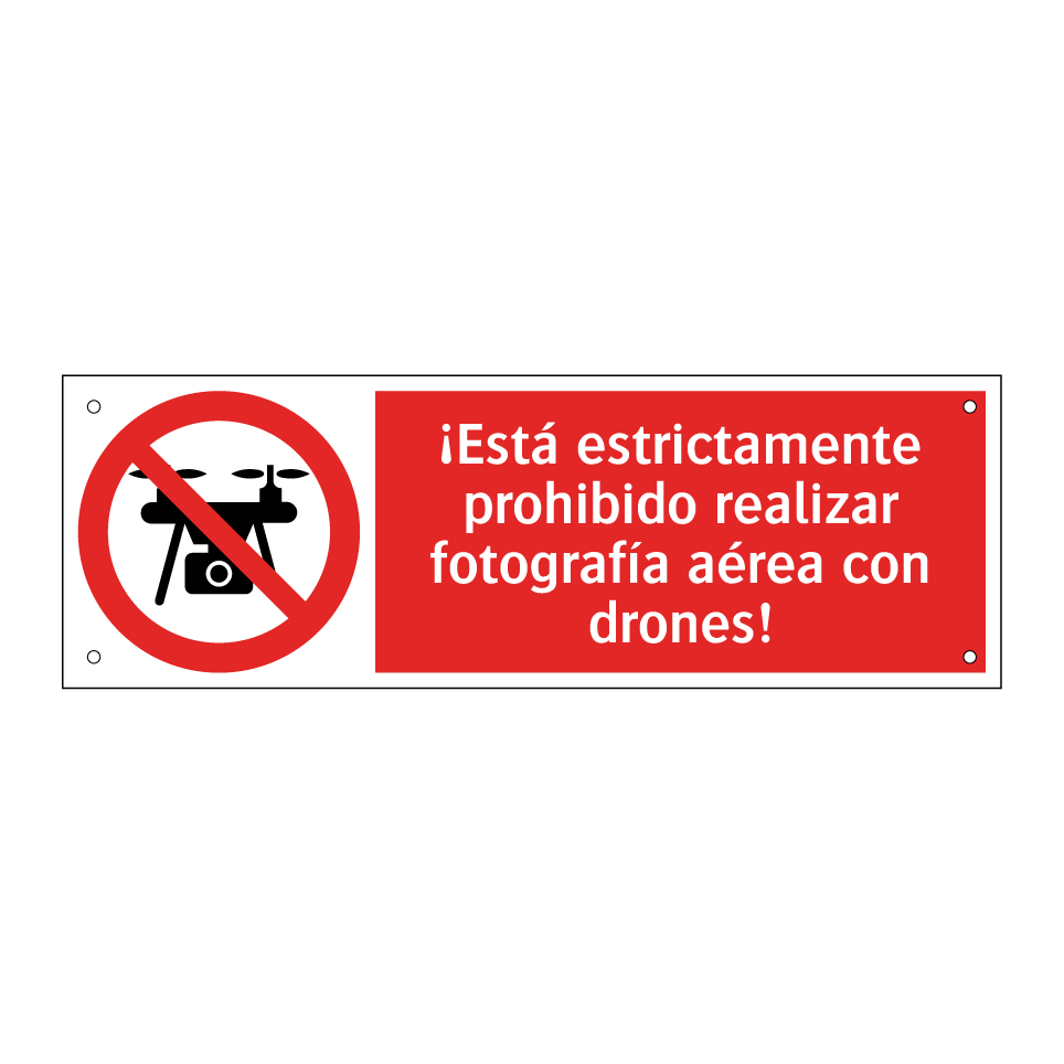 ¡Está estrictamente prohibido realizar fotografía aérea con drones!