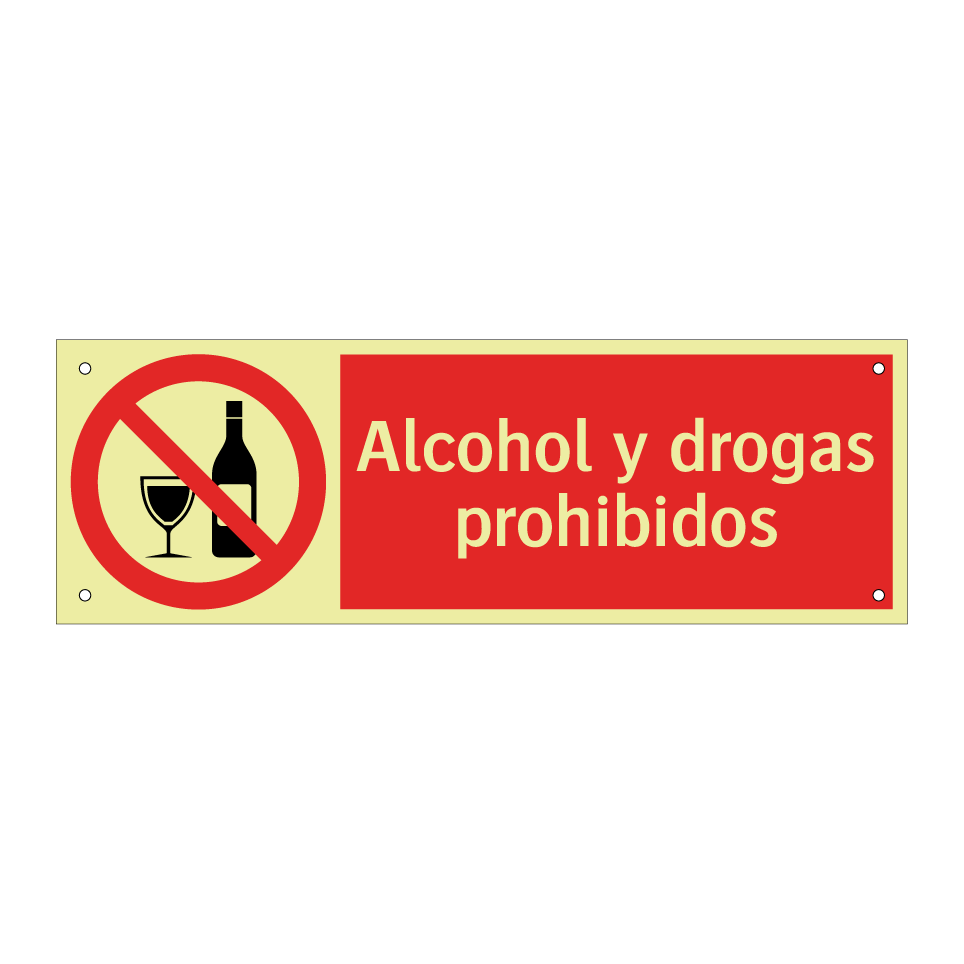 Alcohol y drogas prohibidos