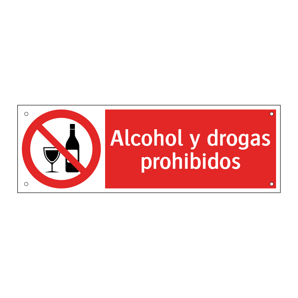 Alcohol y drogas prohibidos