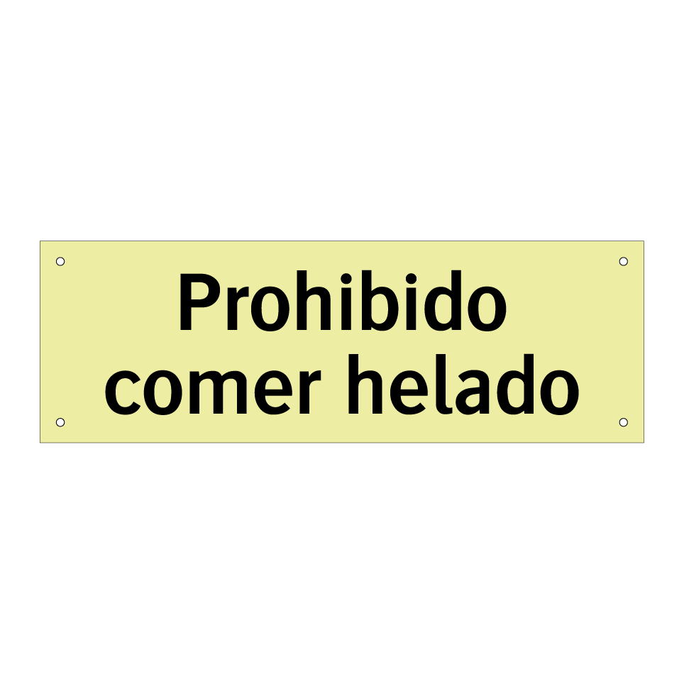 Prohibido comer helado