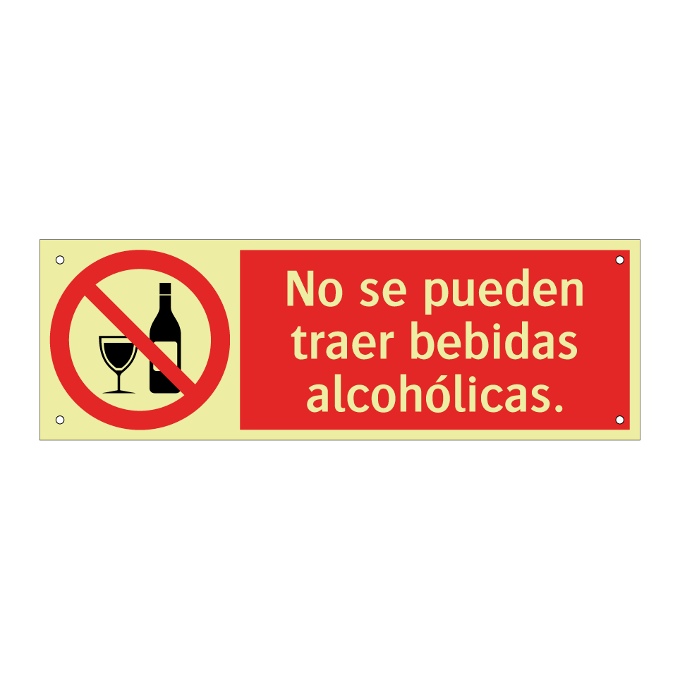 No se pueden traer bebidas alcohólicas.