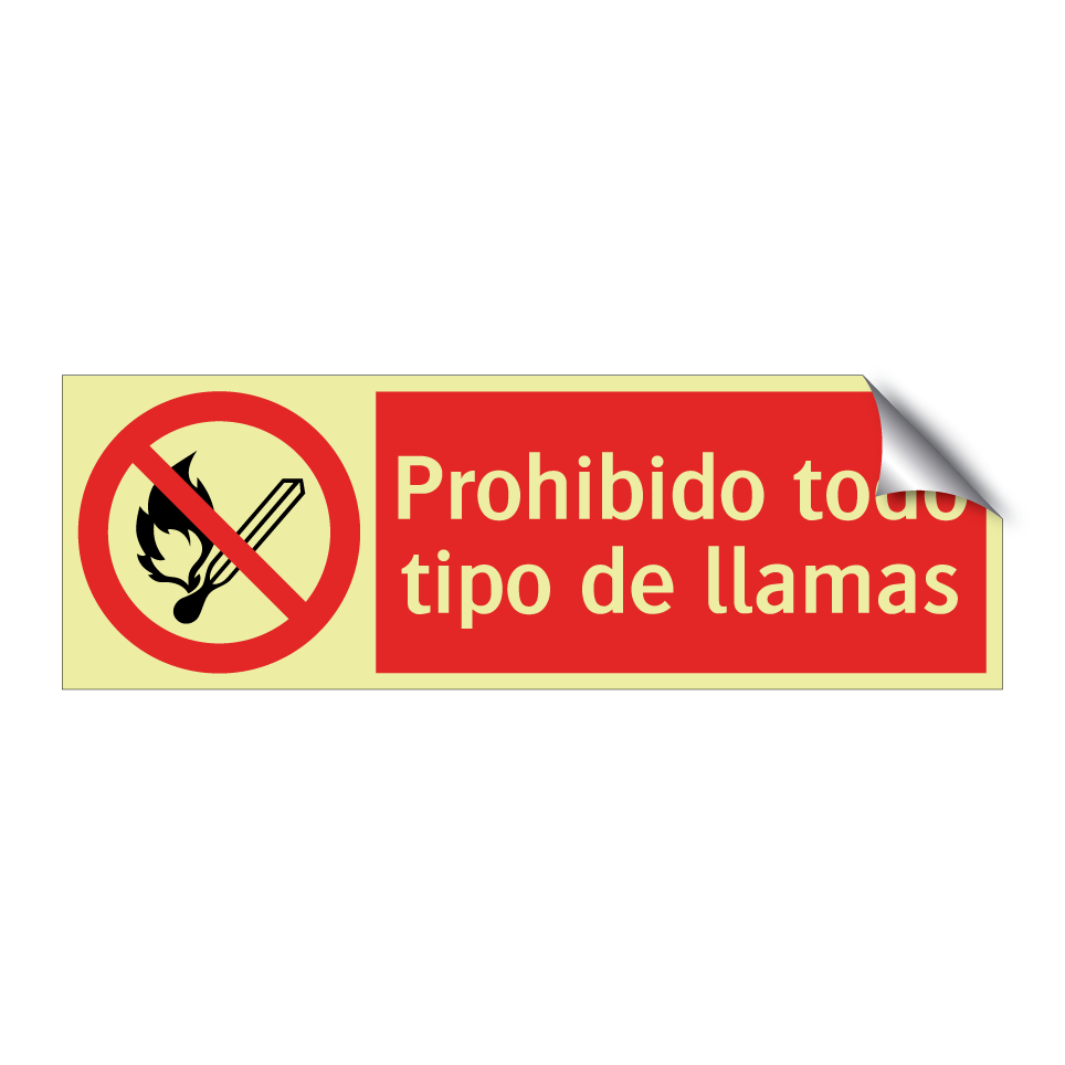 Prohibido todo tipo de llamas
