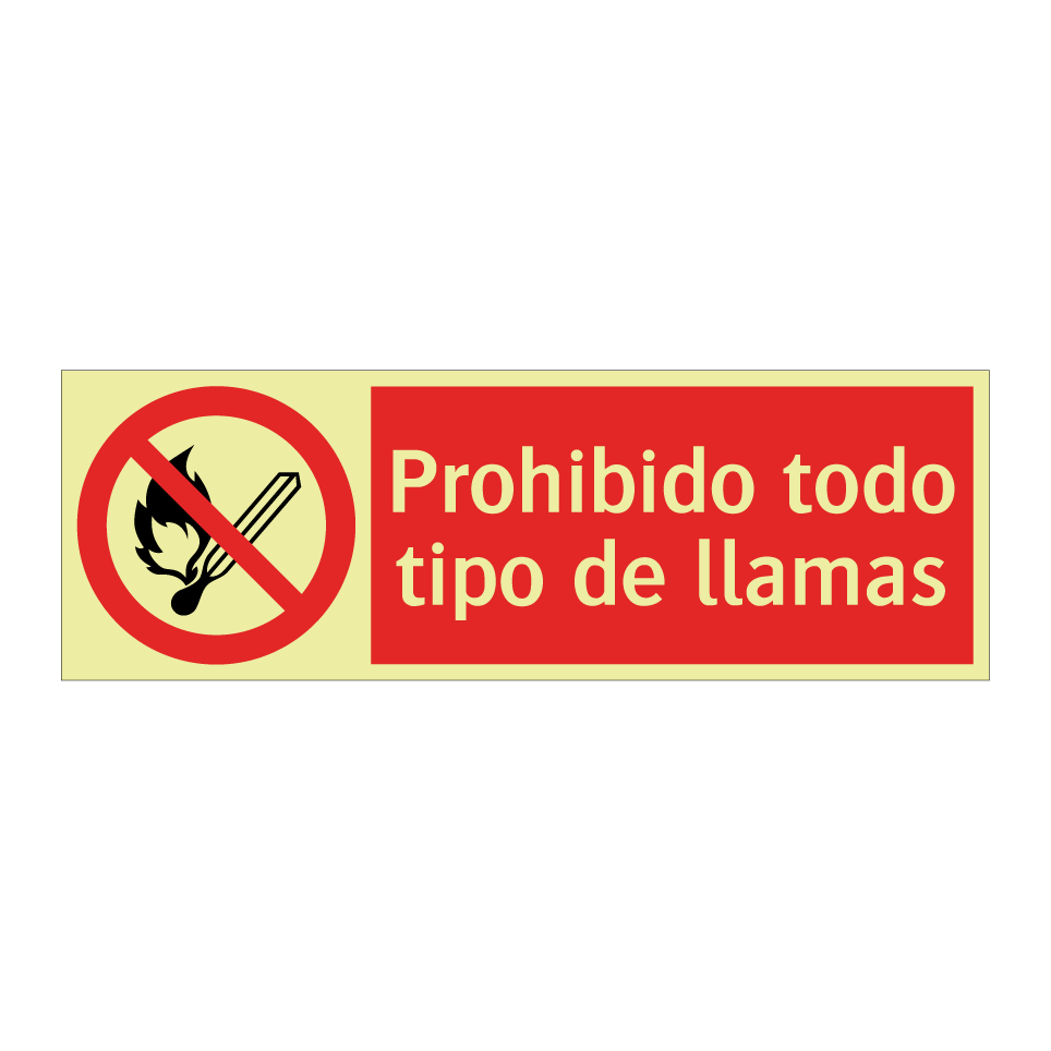 Prohibido todo tipo de llamas