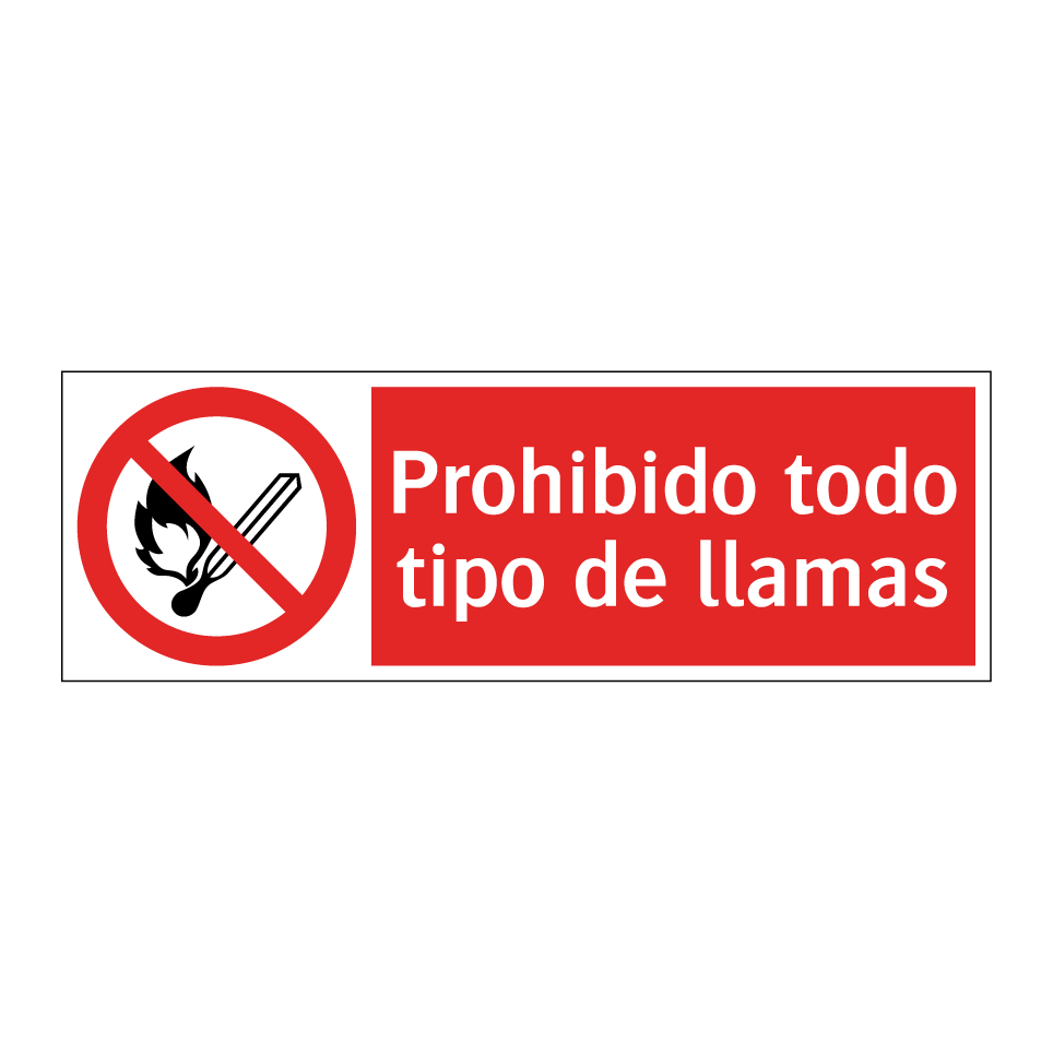 Prohibido todo tipo de llamas