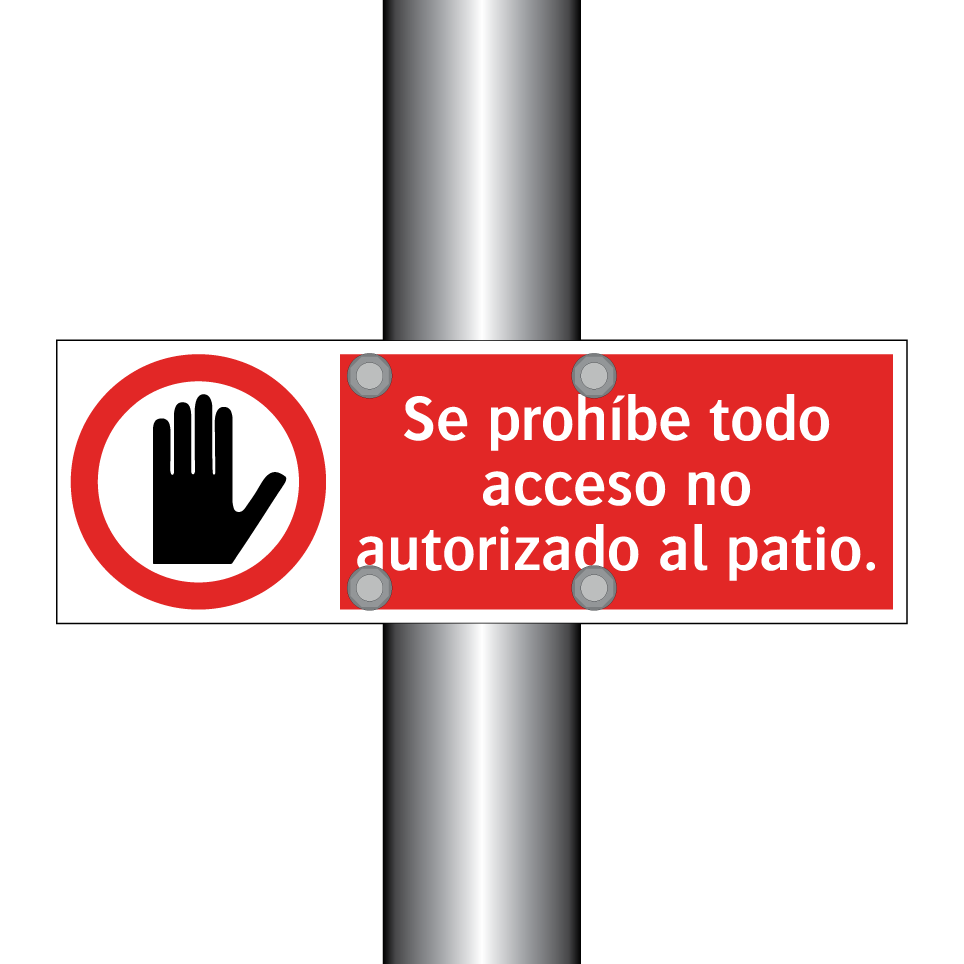 Se prohíbe todo acceso no autorizado al patio.