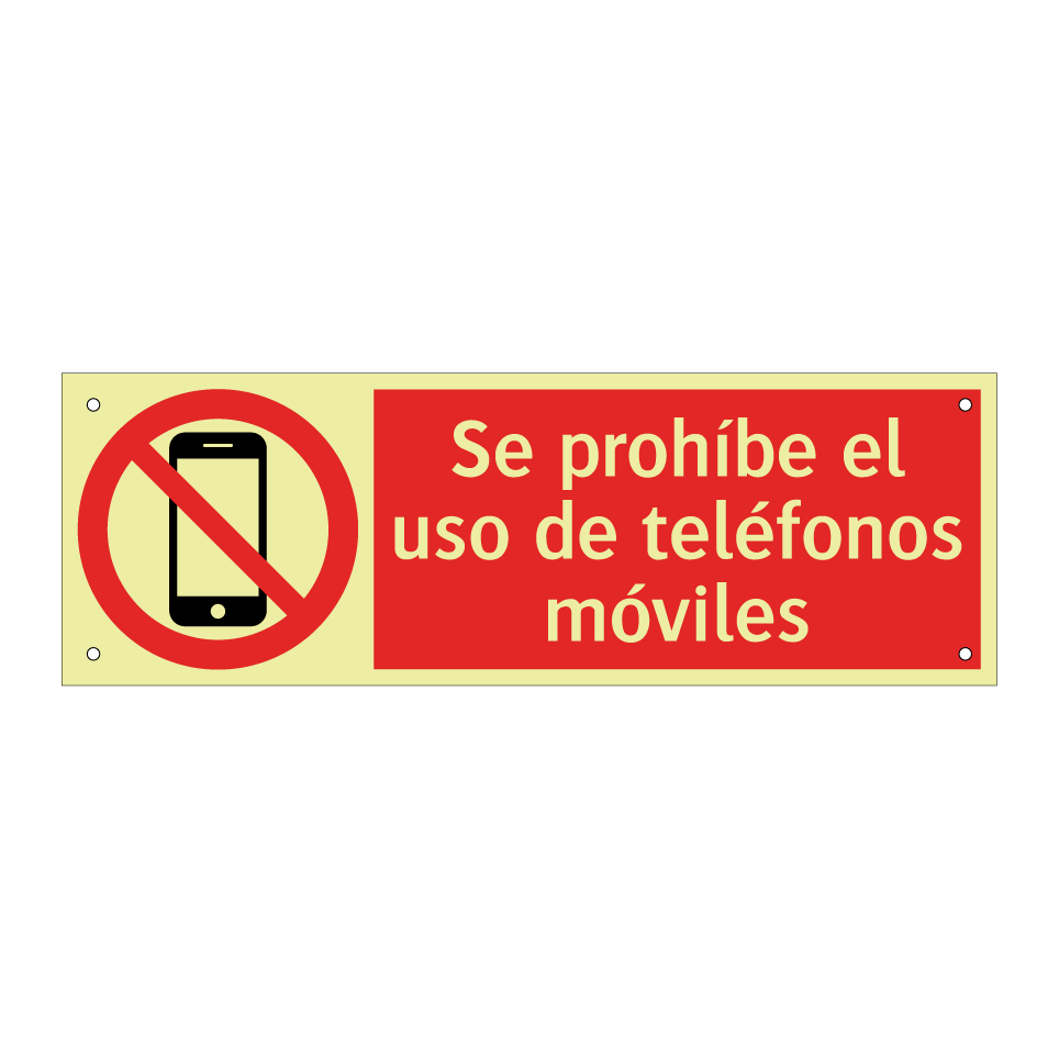 Se prohíbe el uso de teléfonos móviles