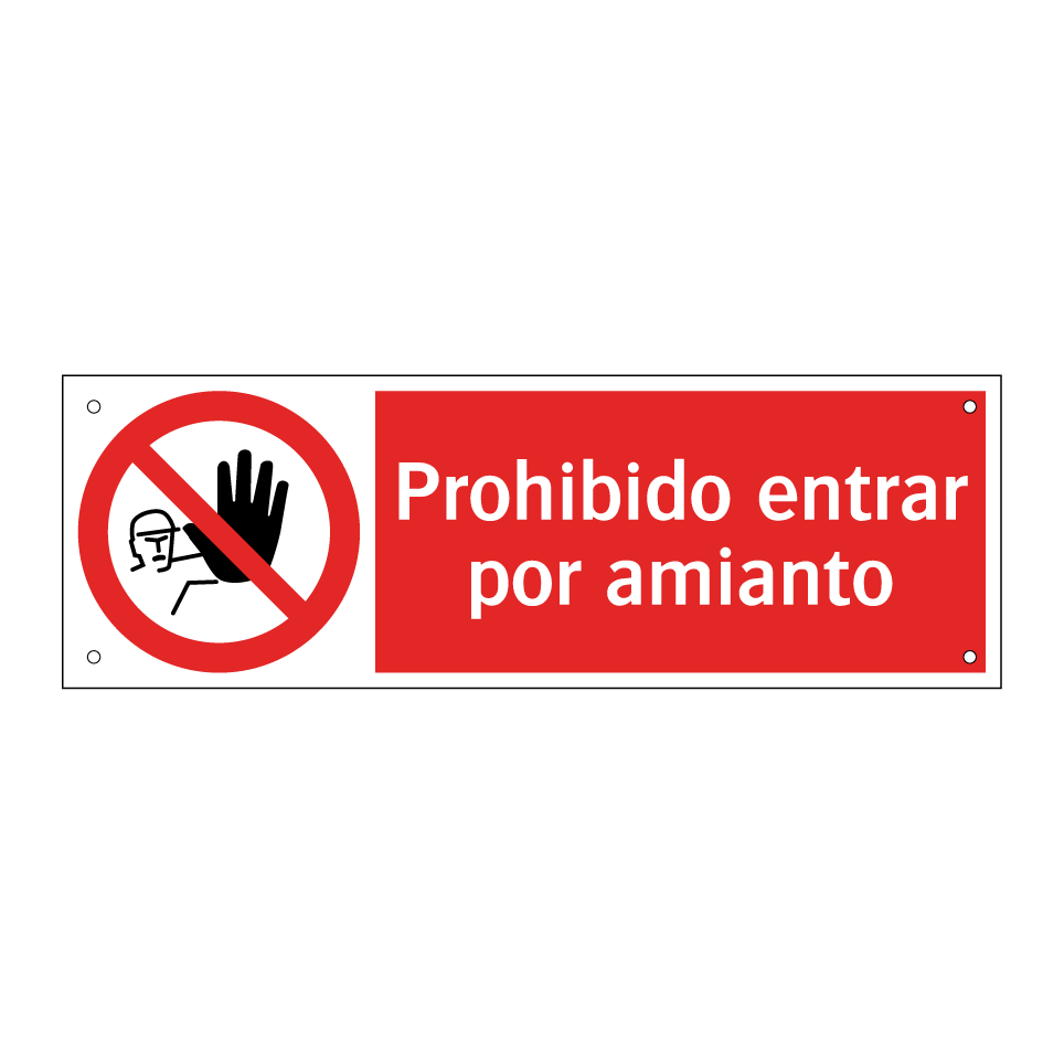 Prohibido entrar por amianto