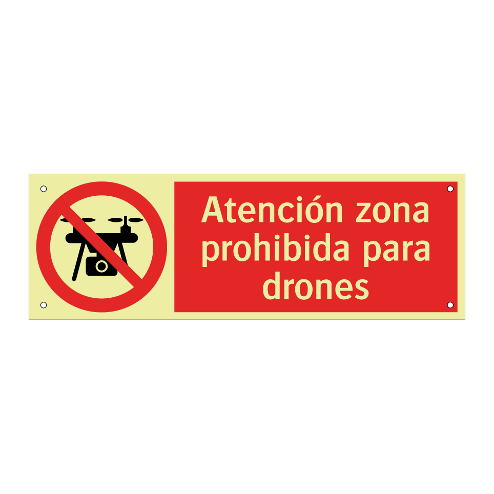 Atención zona prohibida para drones