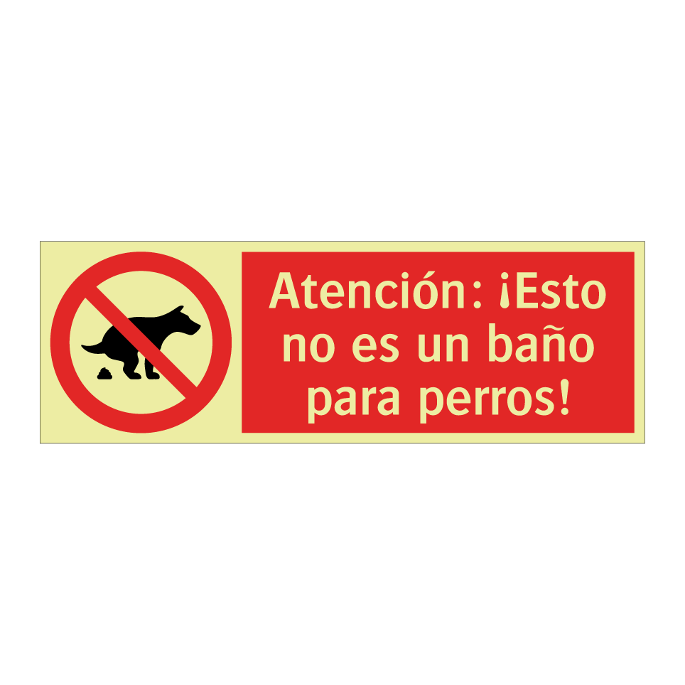 Atención: ¡Esto no es un baño para perros!