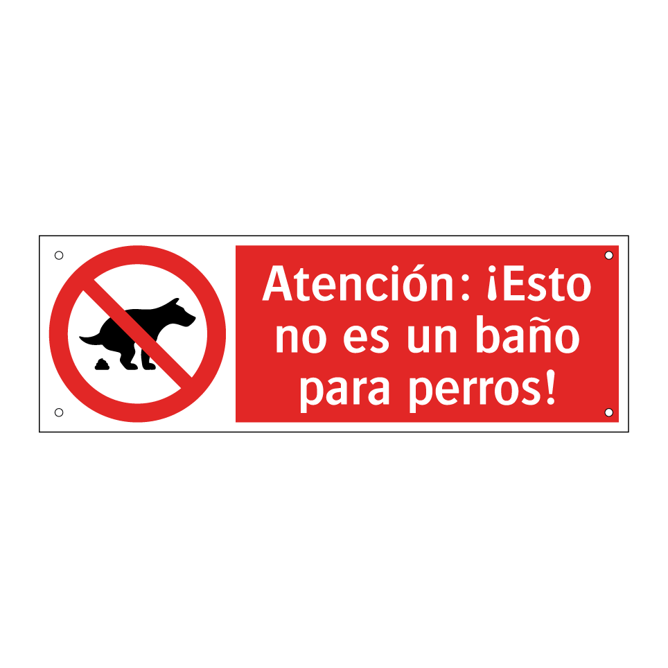 Atención: ¡Esto no es un baño para perros!