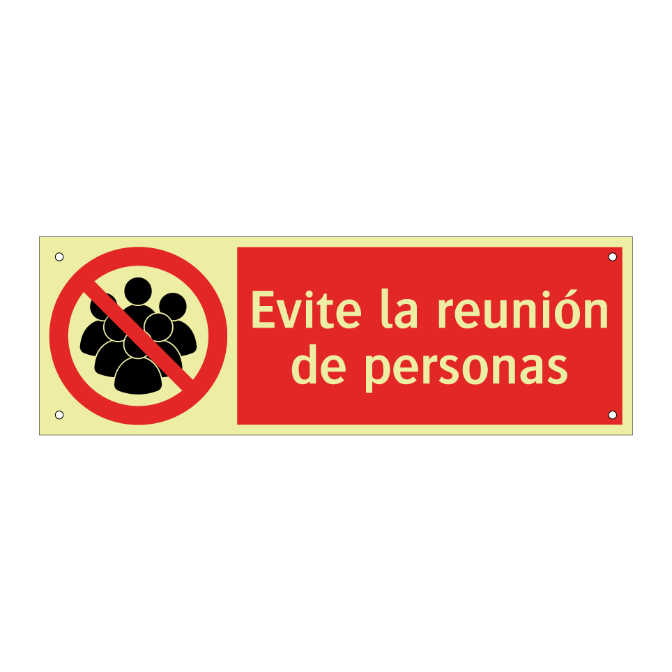 Evite la reunión de personas