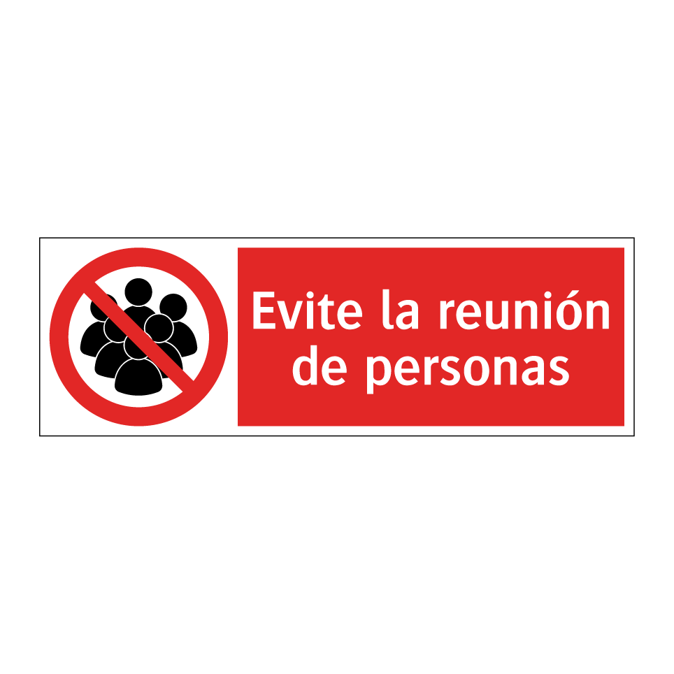 Evite la reunión de personas
