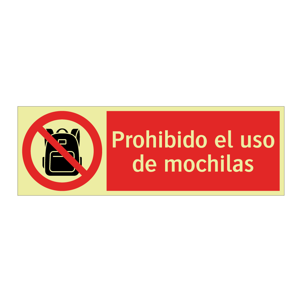 Prohibido el uso de mochilas