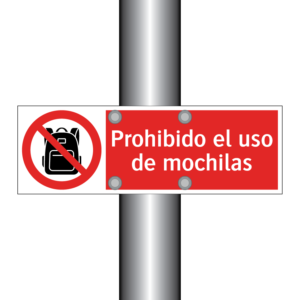 Prohibido el uso de mochilas