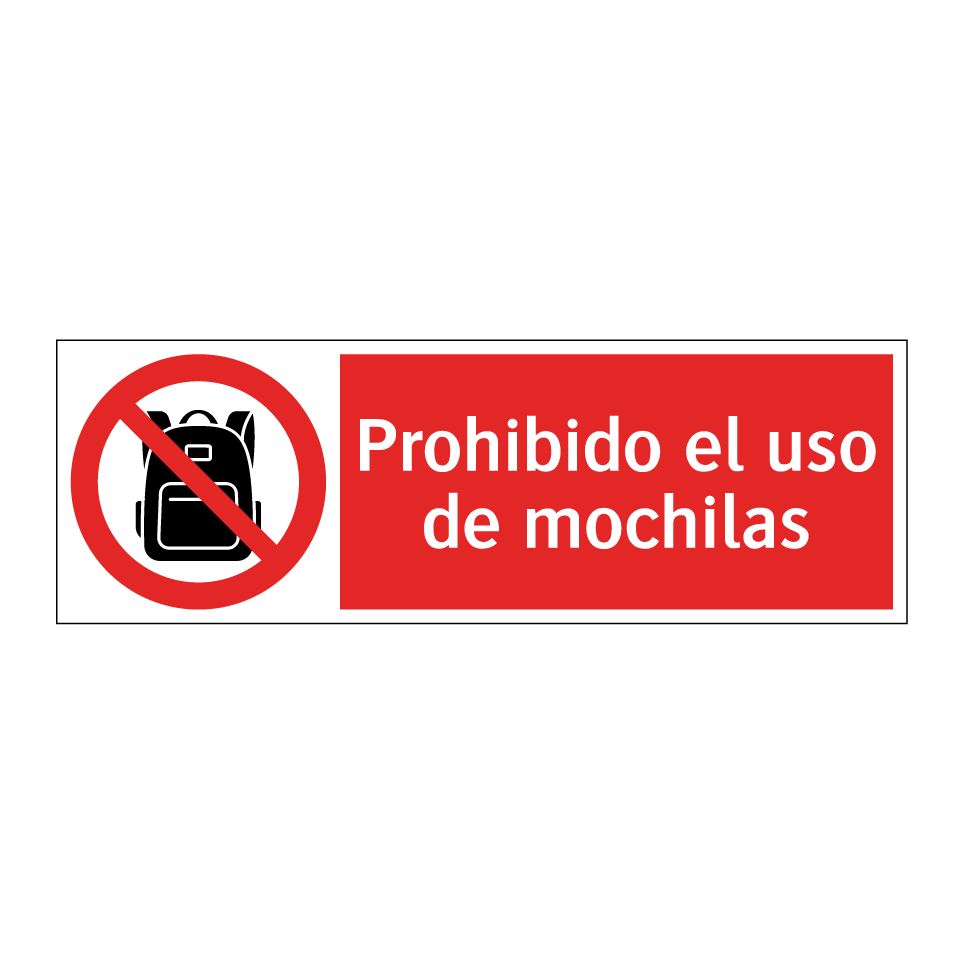 Prohibido el uso de mochilas