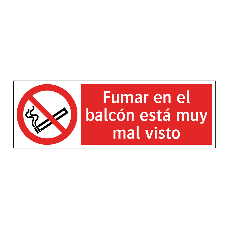 Fumar en el balcón está muy mal visto