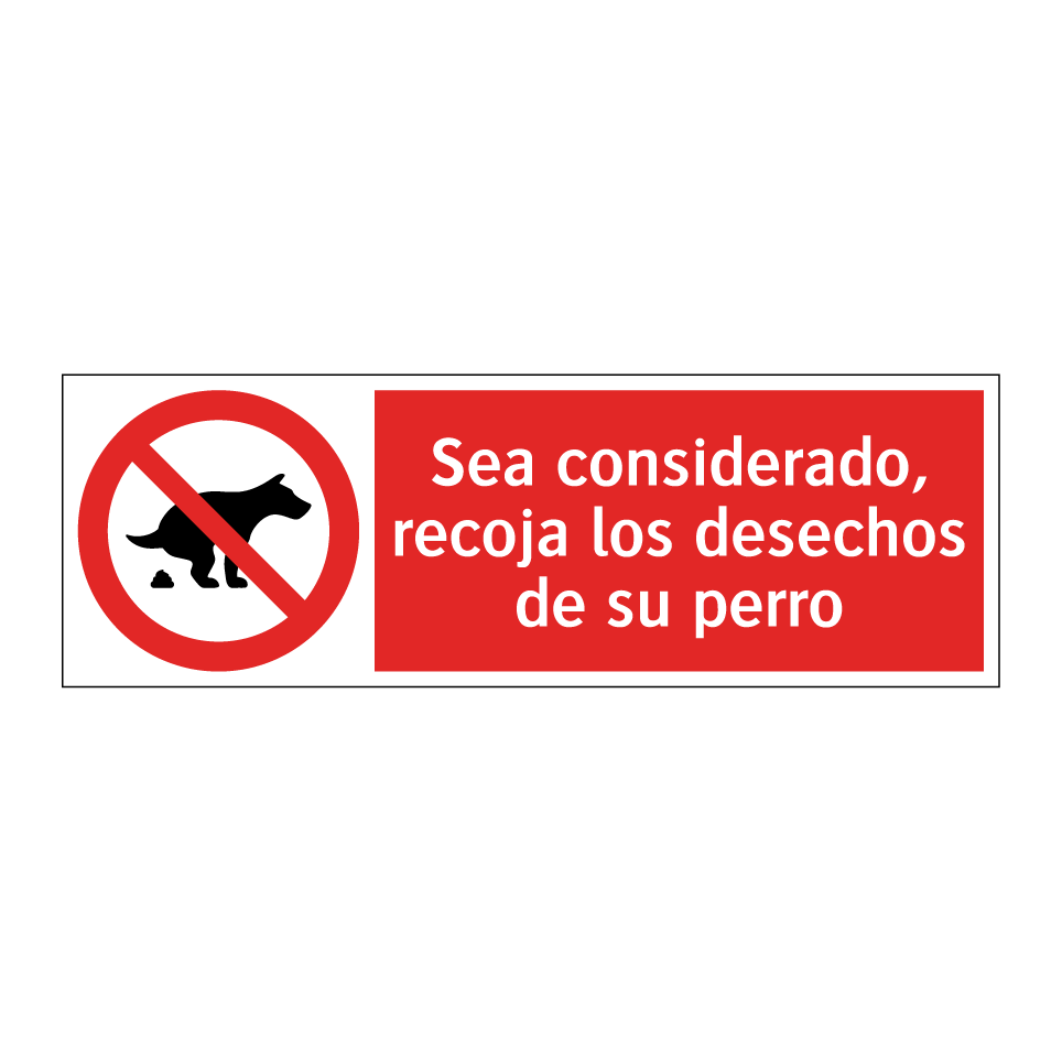 Sea considerado, recoja los desechos de su perro