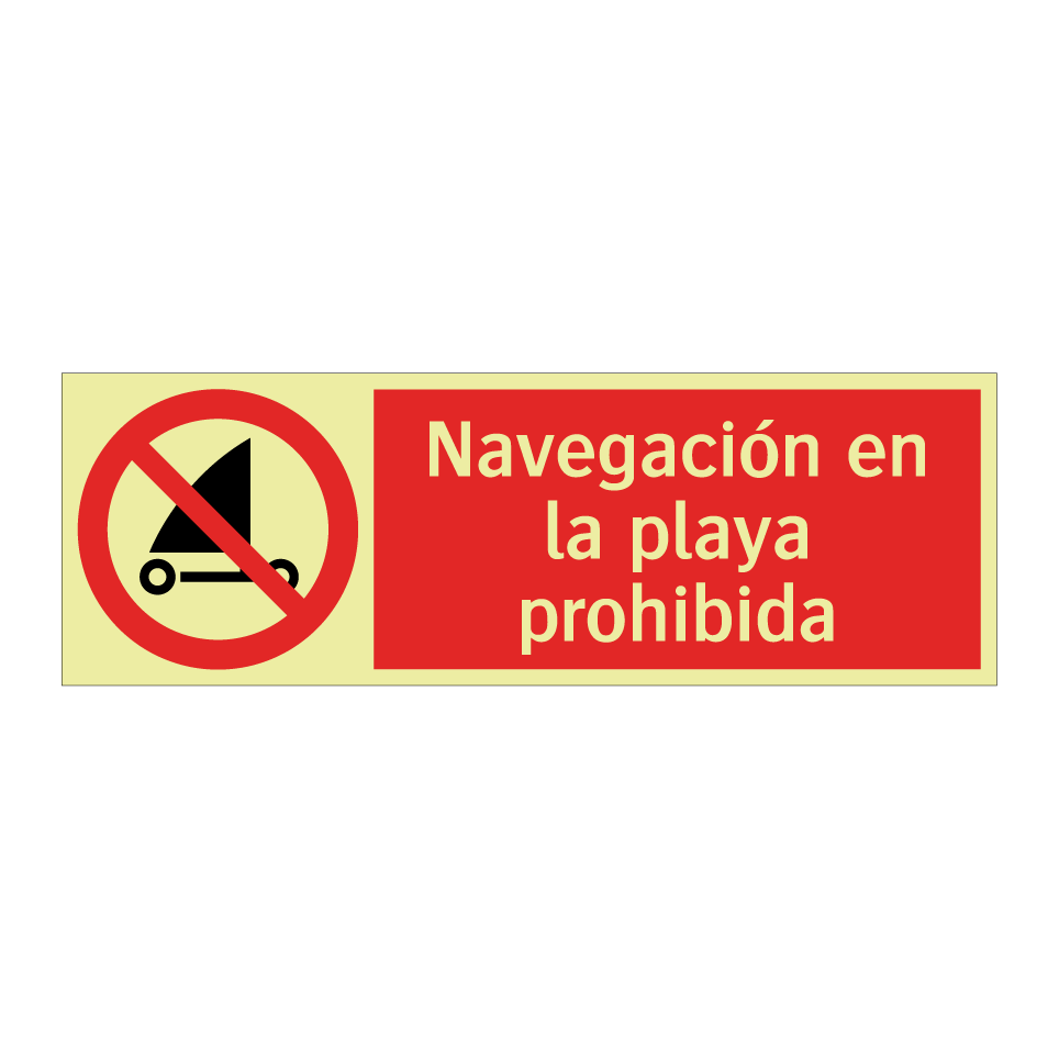 Navegación en la playa prohibida