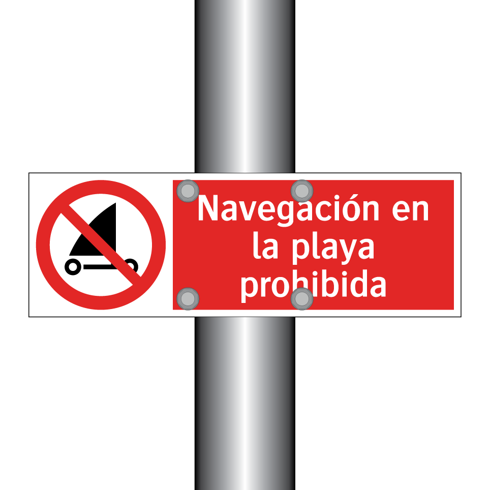 Navegación en la playa prohibida