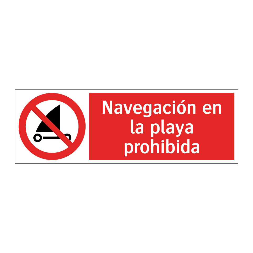 Navegación en la playa prohibida