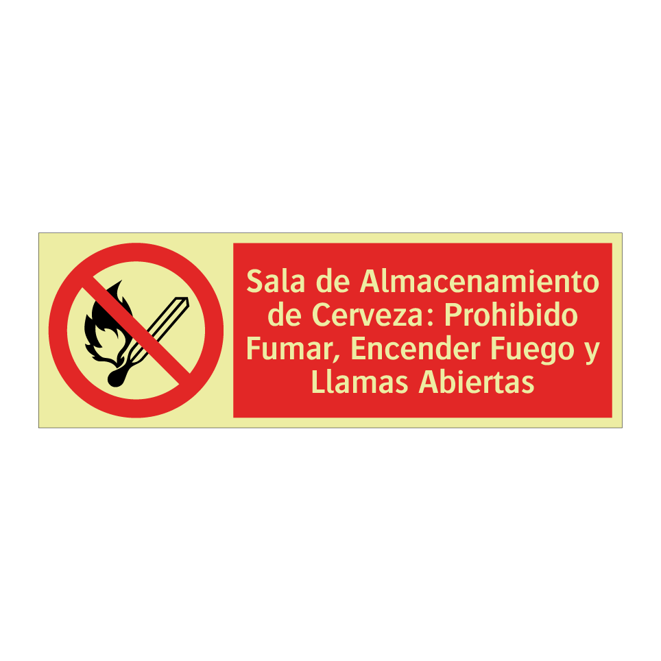 Sala de Almacenamiento de Cerveza: Prohibido Fumar, Encender Fuego y Llamas Abiertas
