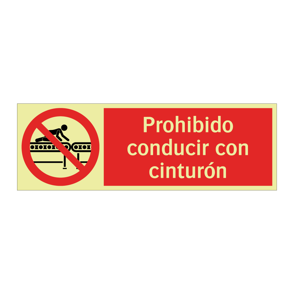 Prohibido conducir con cinturón