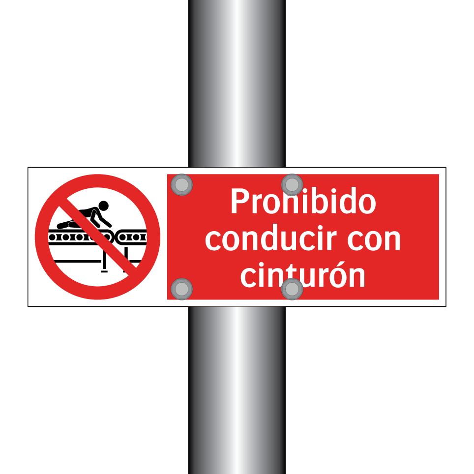 Prohibido conducir con cinturón
