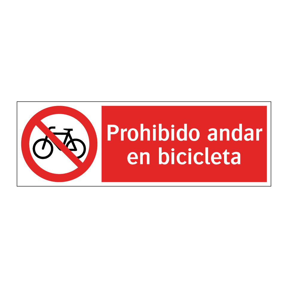 Prohibido andar en bicicleta
