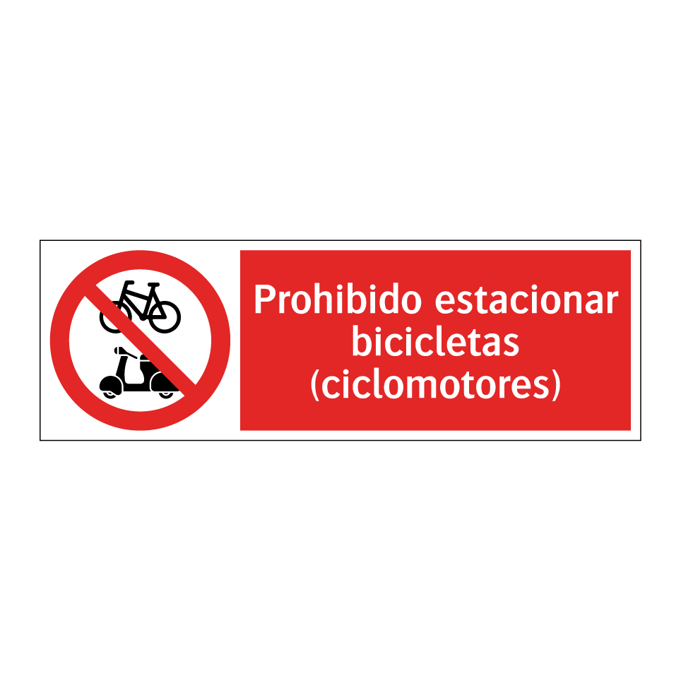 Prohibido estacionar bicicletas (ciclomotores)