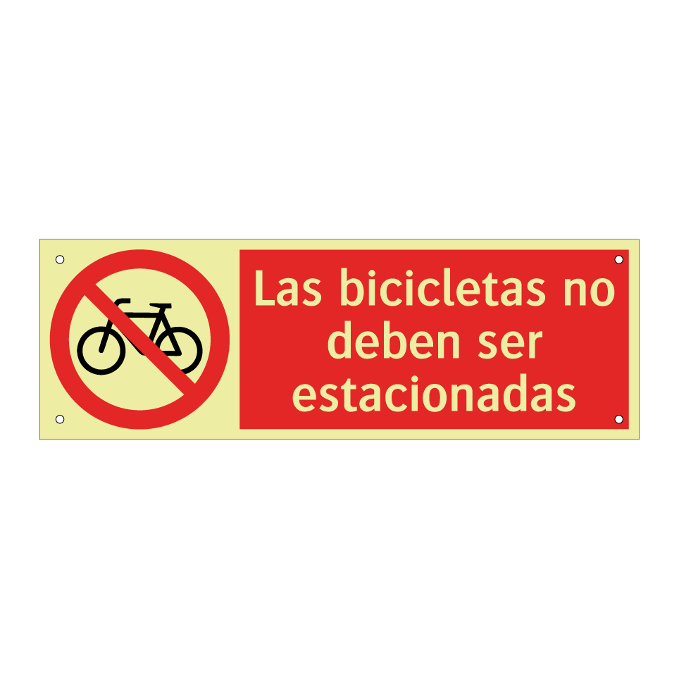 Las bicicletas no deben ser estacionadas