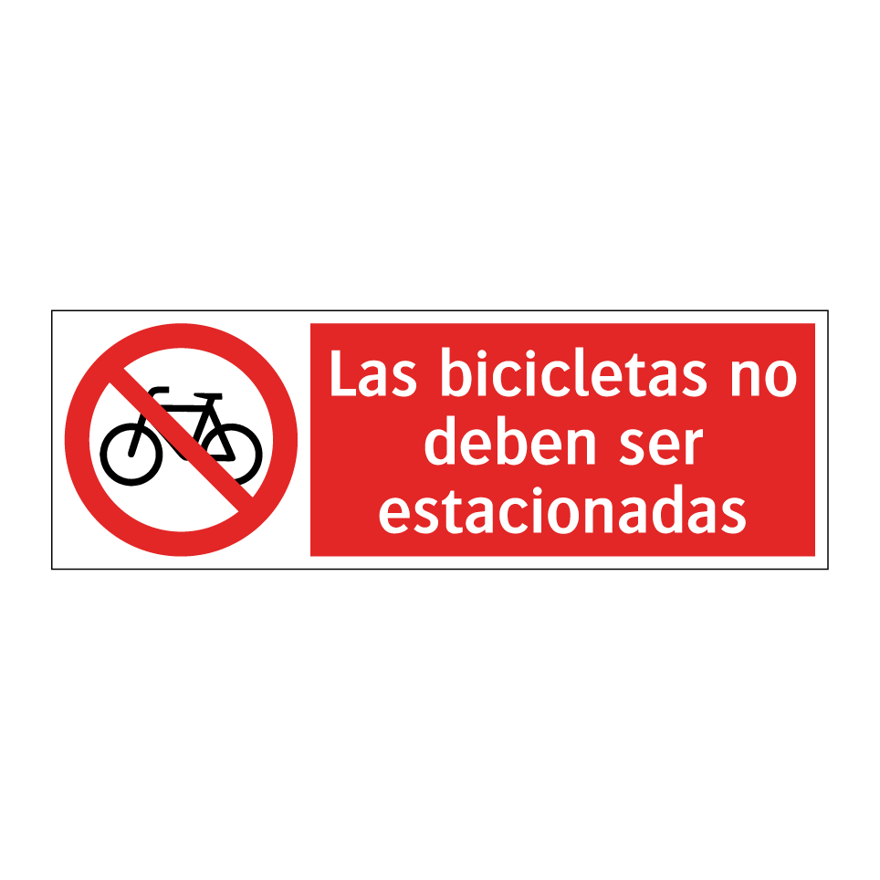 Las bicicletas no deben ser estacionadas
