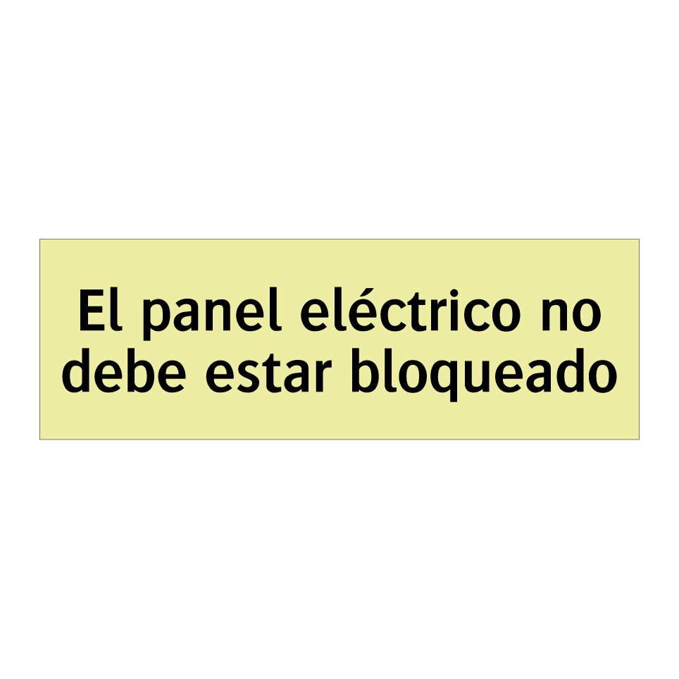 El panel eléctrico no debe estar bloqueado