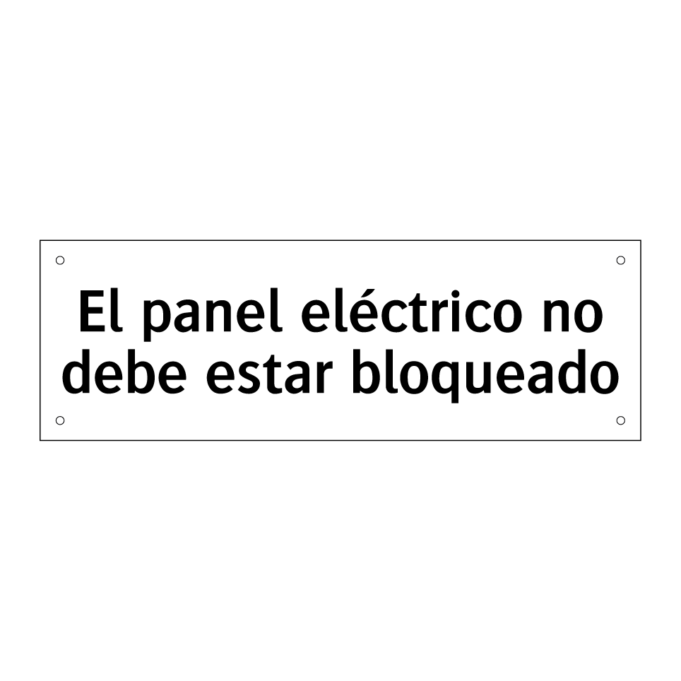 El panel eléctrico no debe estar bloqueado