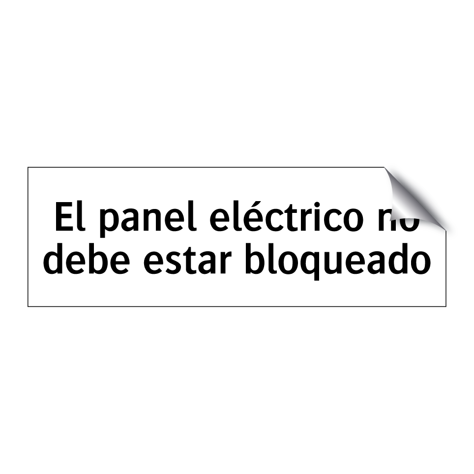El panel eléctrico no debe estar bloqueado