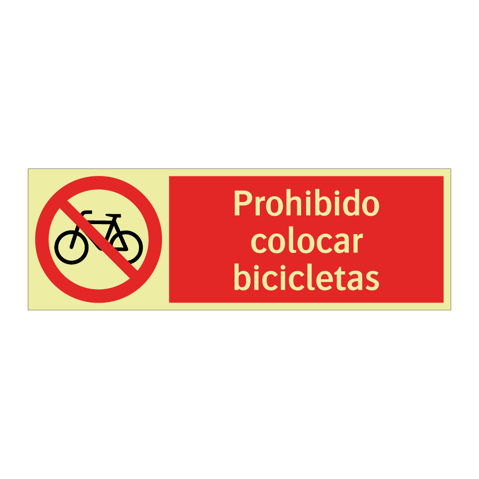 Prohibido colocar bicicletas