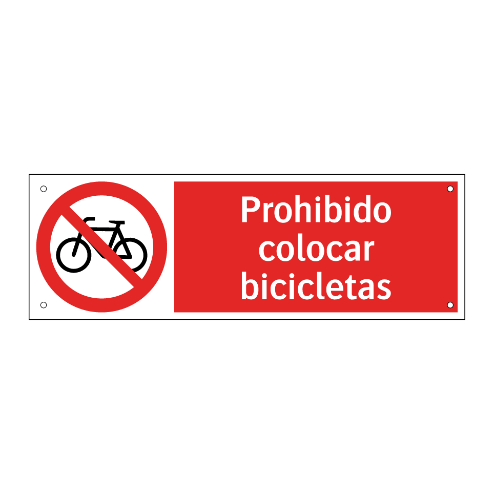 Prohibido colocar bicicletas