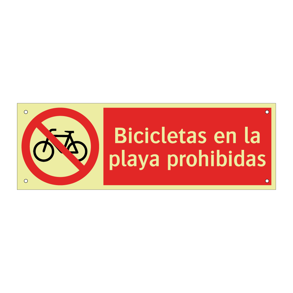 Bicicletas en la playa prohibidas