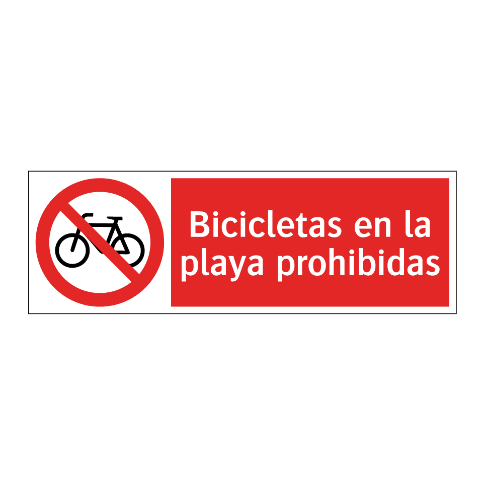 Bicicletas en la playa prohibidas