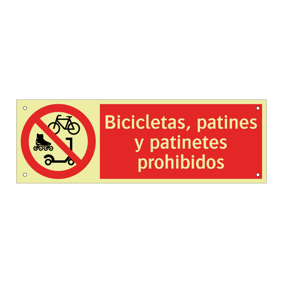 Bicicletas, patines y patinetes prohibidos