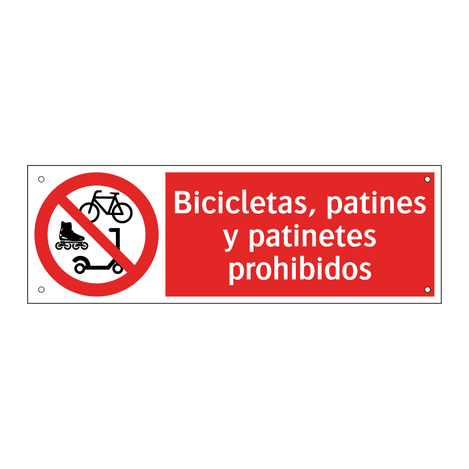 Bicicletas, patines y patinetes prohibidos