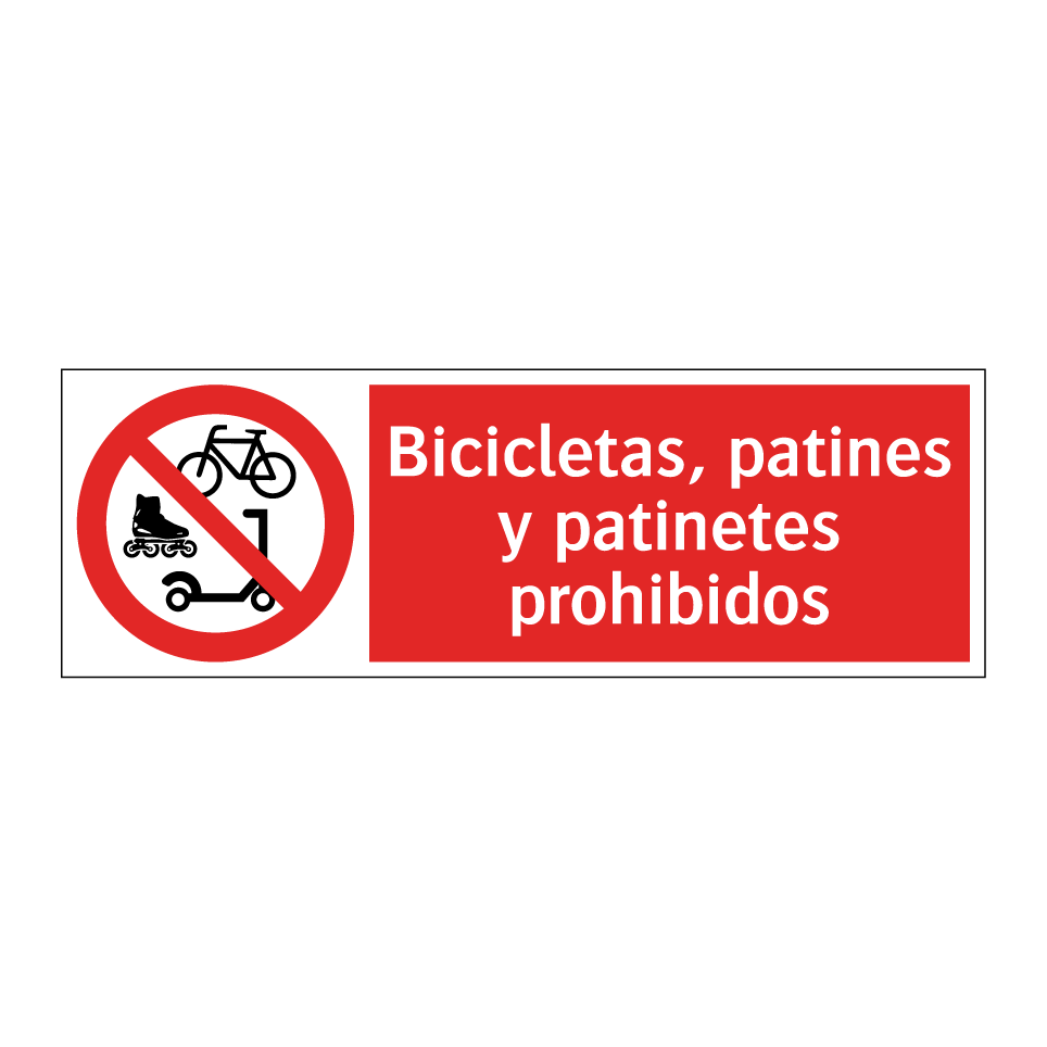 Bicicletas, patines y patinetes prohibidos
