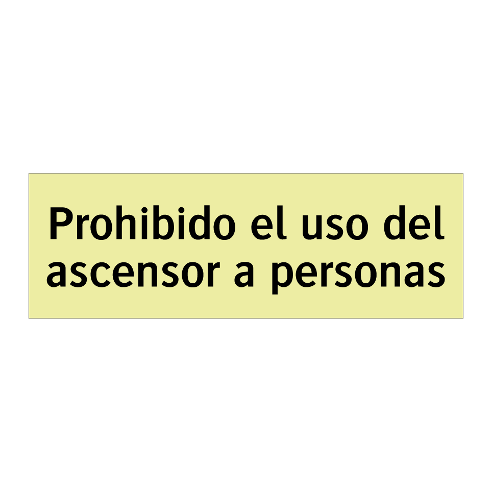 Prohibido el uso del ascensor a personas