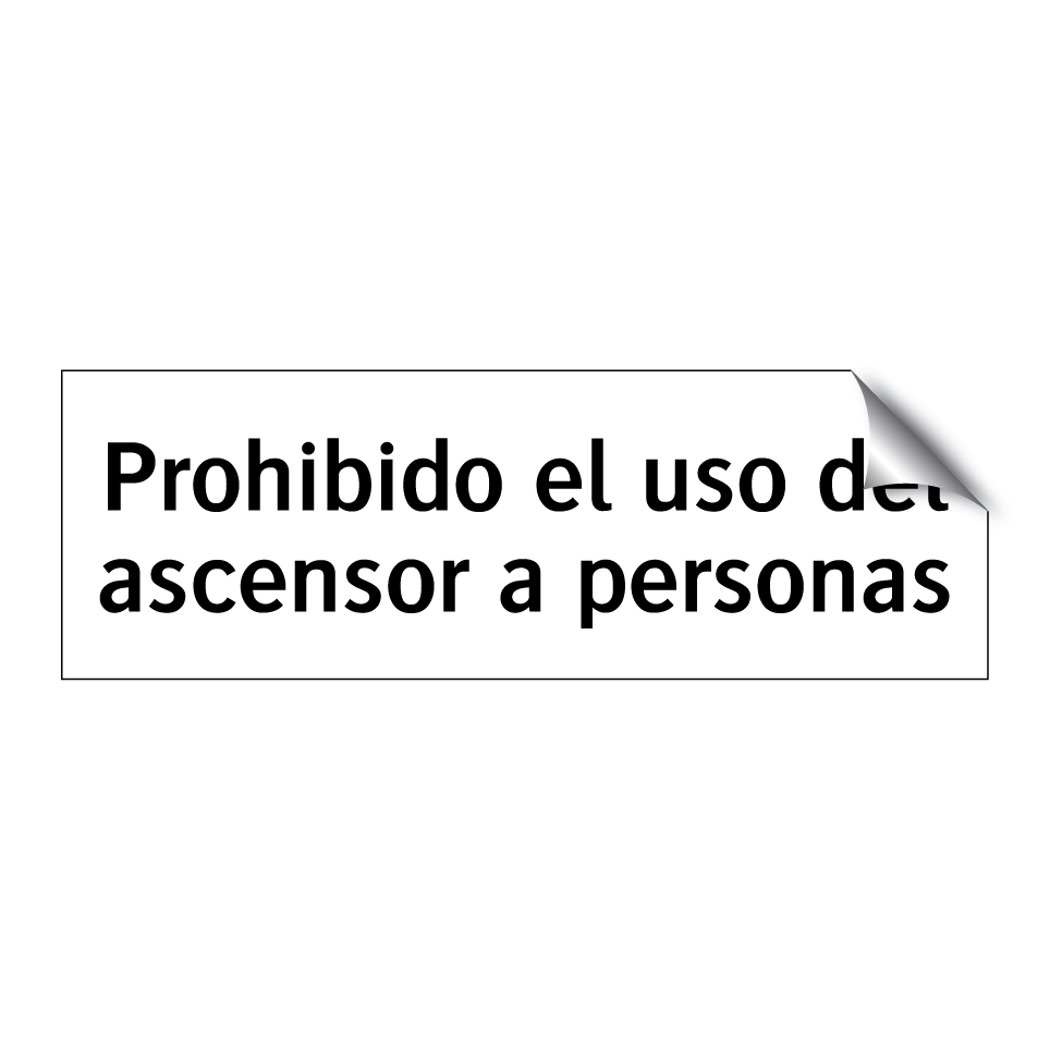Prohibido el uso del ascensor a personas