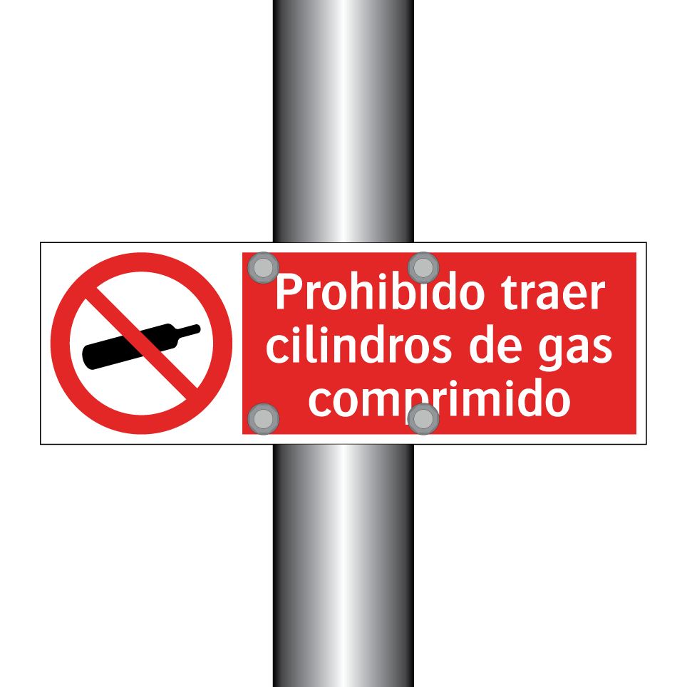 Prohibido traer cilindros de gas comprimido