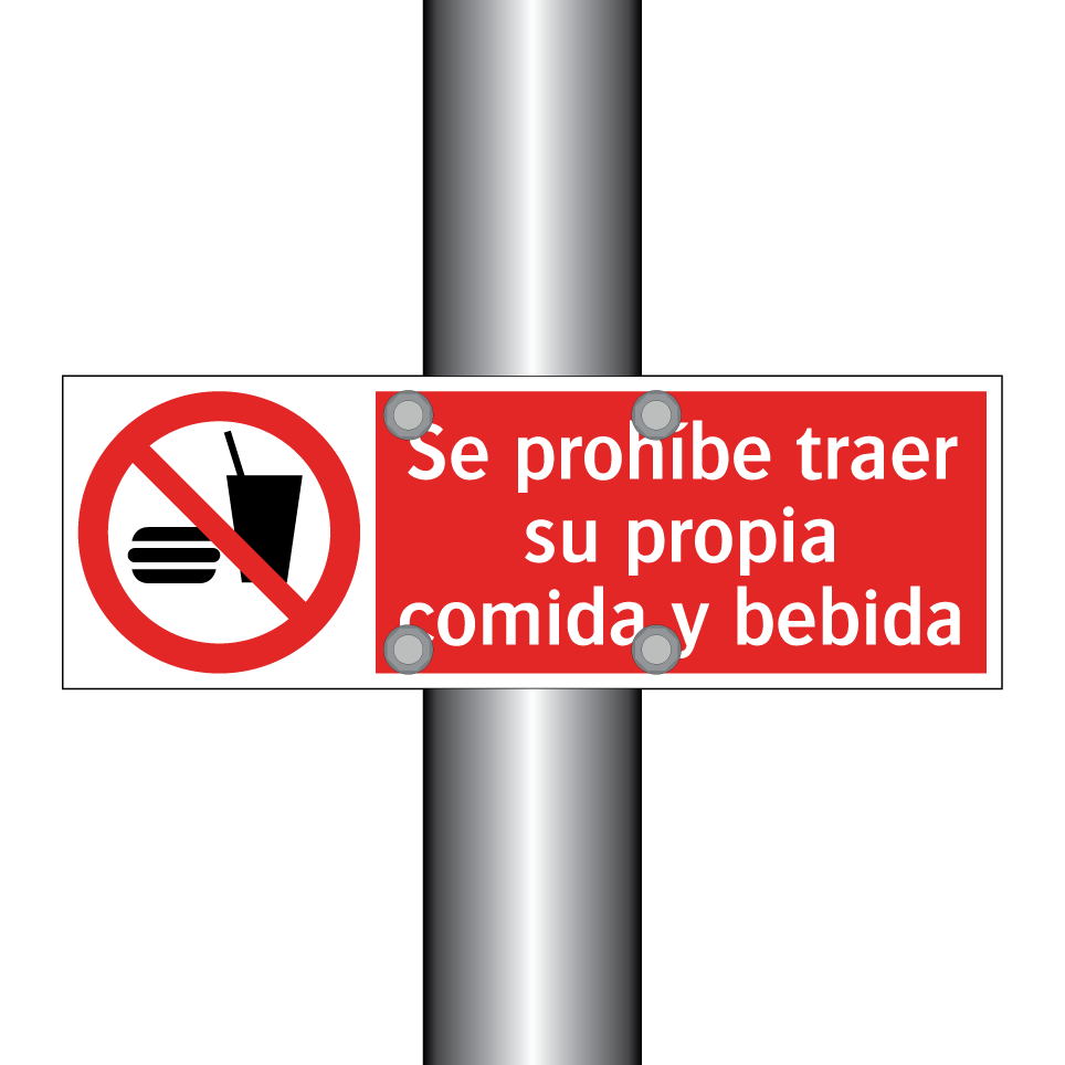 Se prohíbe traer su propia comida y bebida